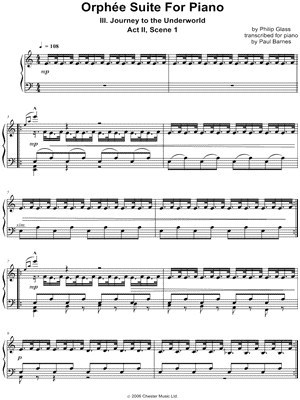 Orphée Suite for Piano, III. Journey To the Underworld