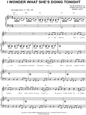 I Wonder What She's Doing Tonight