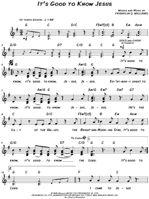 It's Good To Know Jesus