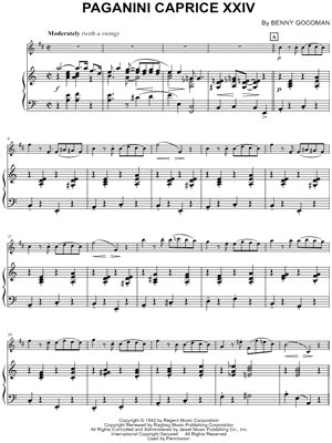 Paganini Caprice XXIV - Piano Accompaniment