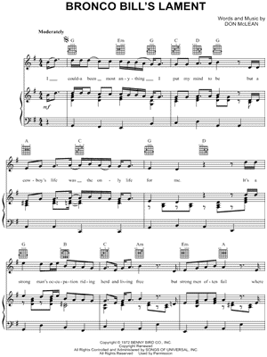 Bronco Bill's Lament