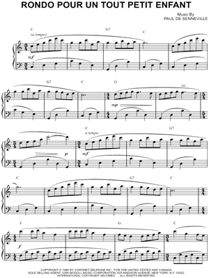 Rondo Pour Un Tout Petit Enfant