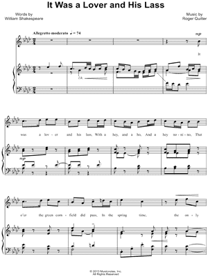 It Was a Lover and His Lass