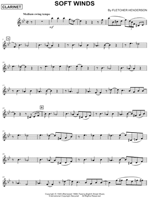 Soft Winds - Clarinet