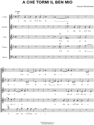 A Che Tormi Il Ben Mio