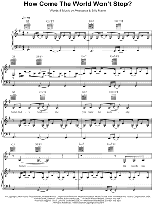 How Come the World Won't Stop?