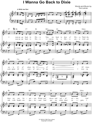 I Wanna Go Back To Dixie