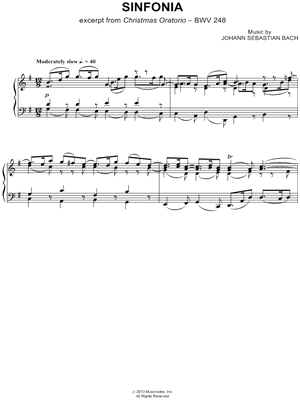 Sinfonia from Christmas Oratorio, BWV 248