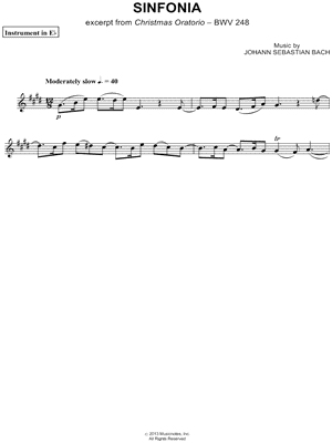 Sinfonia from Christmas Oratorio, BWV 248