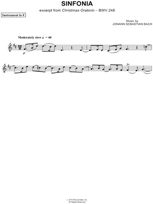 Sinfonia from Christmas Oratorio, BWV 248