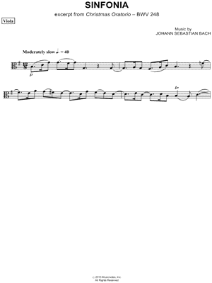 Sinfonia from Christmas Oratorio, BWV 248