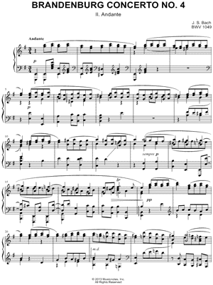 Brandenburg Concerto No. 4: II. Andante