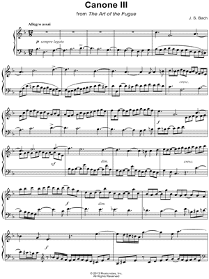 The Art of the Fugue: Canone III