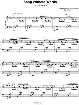 Songs Without Words, No. 1: May Breeze