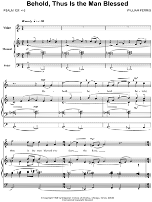 Behold, Thus Is the Man Blessed