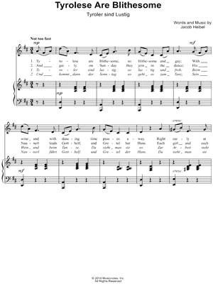 Tyrolese Are Blithesome