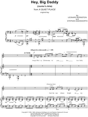 Hey, Big Daddy (Junior's Aria)