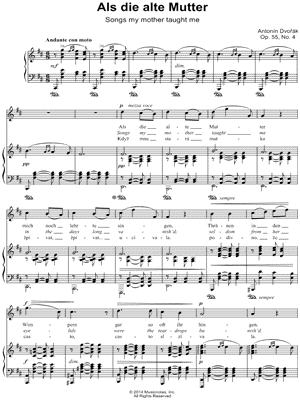 Als die alte Mutter, Op. 55, No. 4