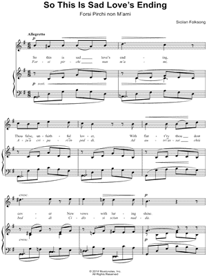 So This Is Sad Love's Ending