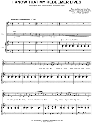 I Know That My Redeemer Lives