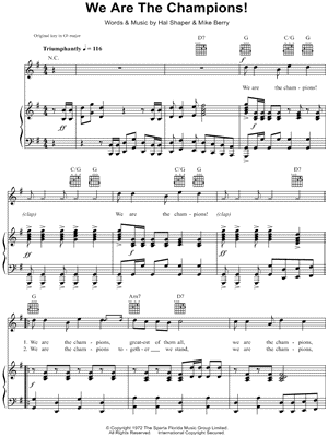 We Are the Champions!