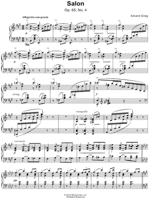 Lyric Pieces: Op. 65, No. 4. Salon