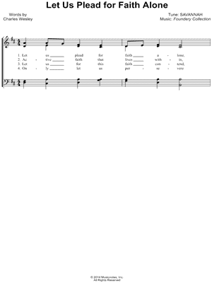 Let Us Plead for Faith Alone