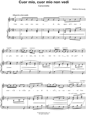 Cuor mio, cuor mio non vedi