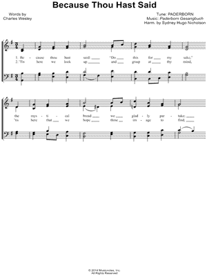 Because Thou Hast Said