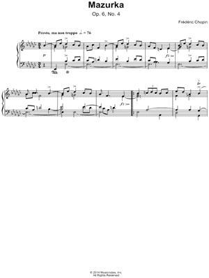 Mazurka: Op. 6, No. 4
