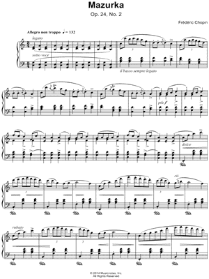 Mazurka: Op. 24, No. 2