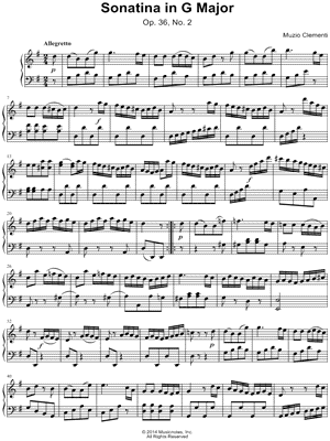 Sonatina in G Major, Op. 36, No. 2