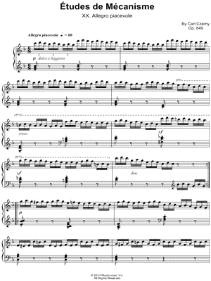 Etudes de Mecanisme: XX. Allegro piacevole