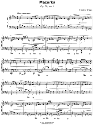 Mazurka: Op. 56, No. 1