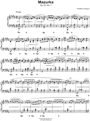 Mazurka: Op. 63, No. 1
