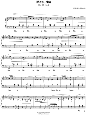 Mazurka: Op. 63, No. 2