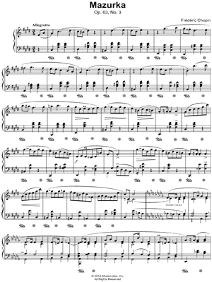 Mazurka: Op. 63, No. 3
