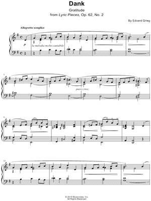 Lyric Pieces, Op. 62, No. 2: Dank