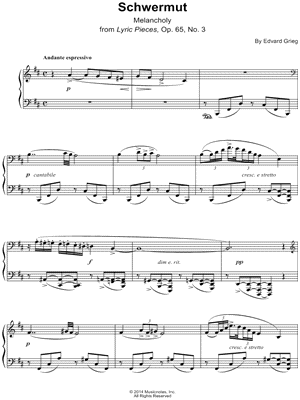 Lyric Pieces, Op. 65, No. 3: Schwermut