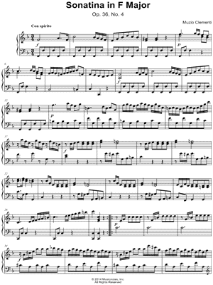 Sonatina In F Major, Op. 36, No. 4
