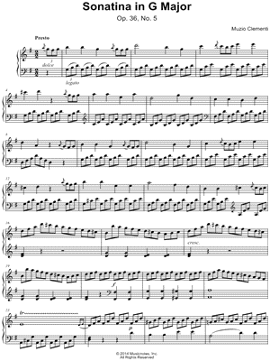 Sonatina In G Major, Op. 36, No. 5