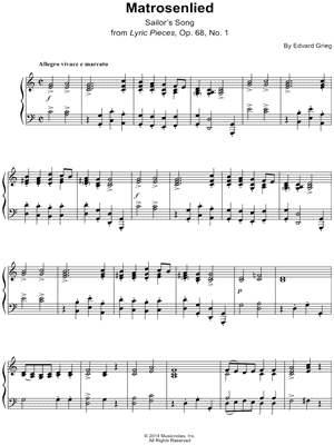 Lyric Pieces, Op. 68, No. 1: Matrosenlied