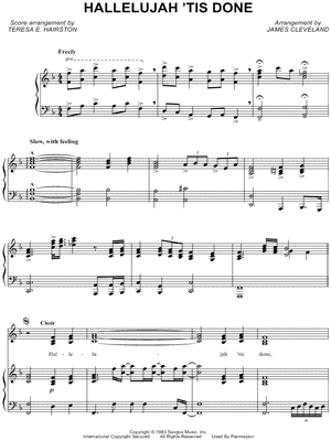 Hallelujah 'Tis Done