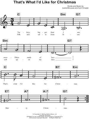 That's What I'd Like for Christmas