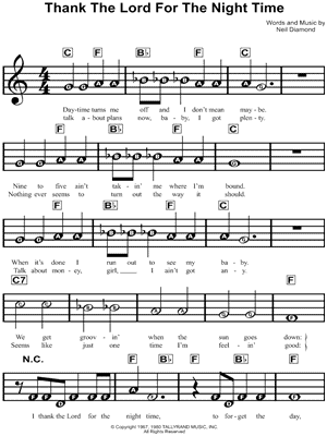 Thank the Lord for the Night Time