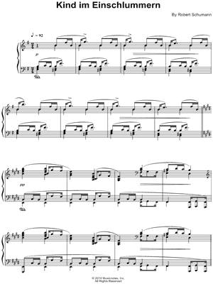 Kinderszenen, Op. 15, No. 12: Kind im Einschlummern