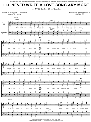I'll Never Write a Love Song Any More