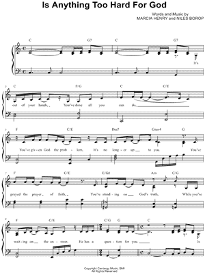 Is Anything too Hard for God