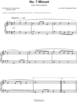 Minuet III from Suite in G Minor, BWV 822