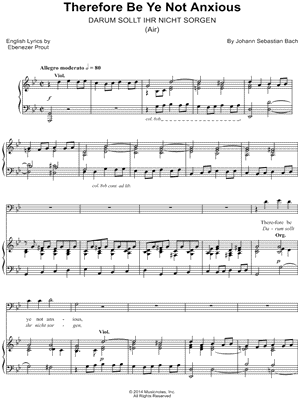 Therefore Be Ye Not Anxious